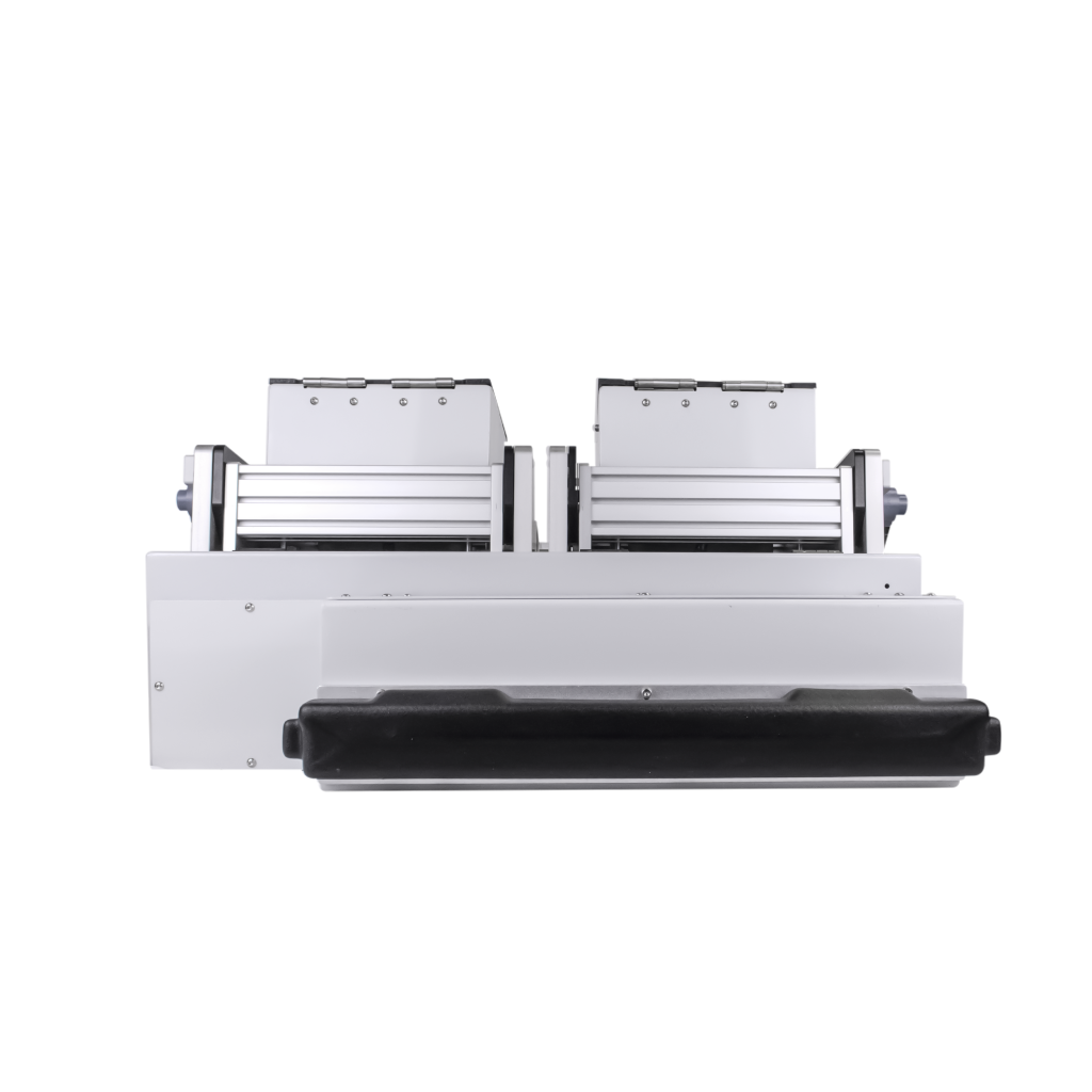 Rear view of closed Ingun fixture designed by Vectralis for functional testing in the consumer electronics industry