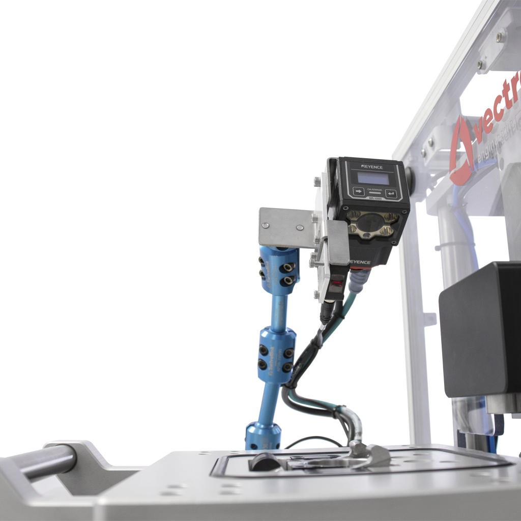 Vectralis QR scanner for traceability, integrated into automotive leak test system