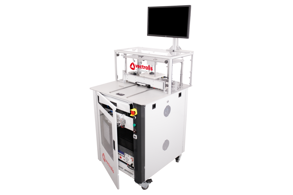 Interior view of Vectralis V|box instrumentation panel used in automotive electrical testing applications