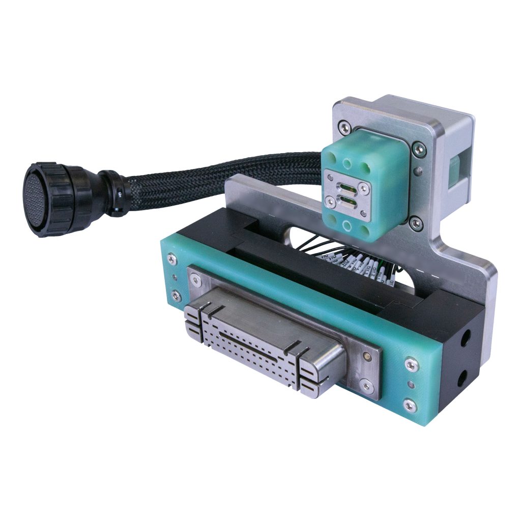 Vectralis custom test harness used for electrical validation of assembled automotive units