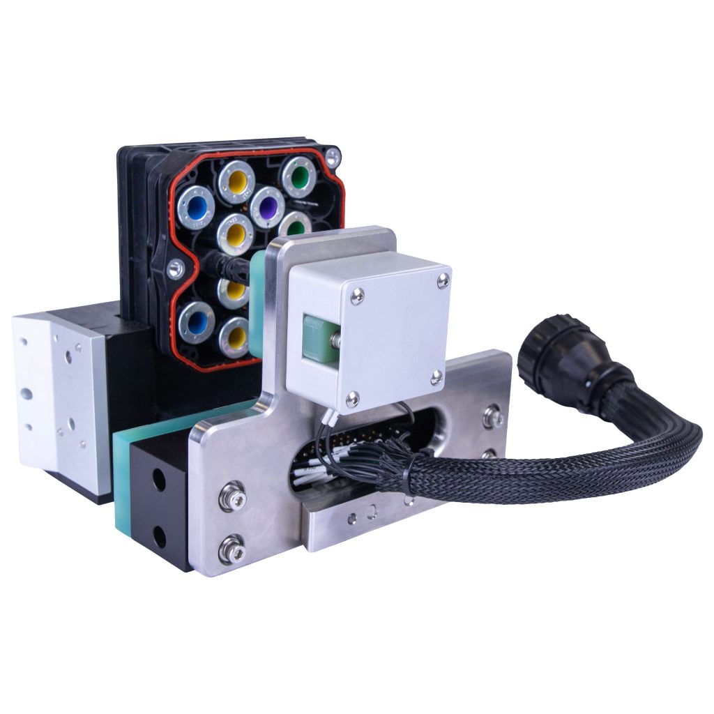 Efficient test nest and harness solution from Vectralis for verifying pin presence
