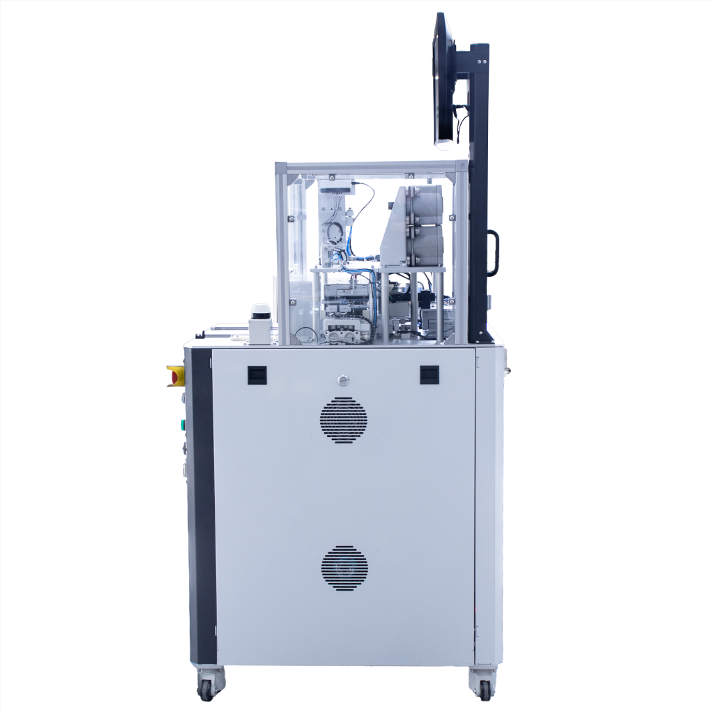 Additional perspective of the Vectralis semi-automatic test station, designed for functional testing in high-demand consumer electronics applications.